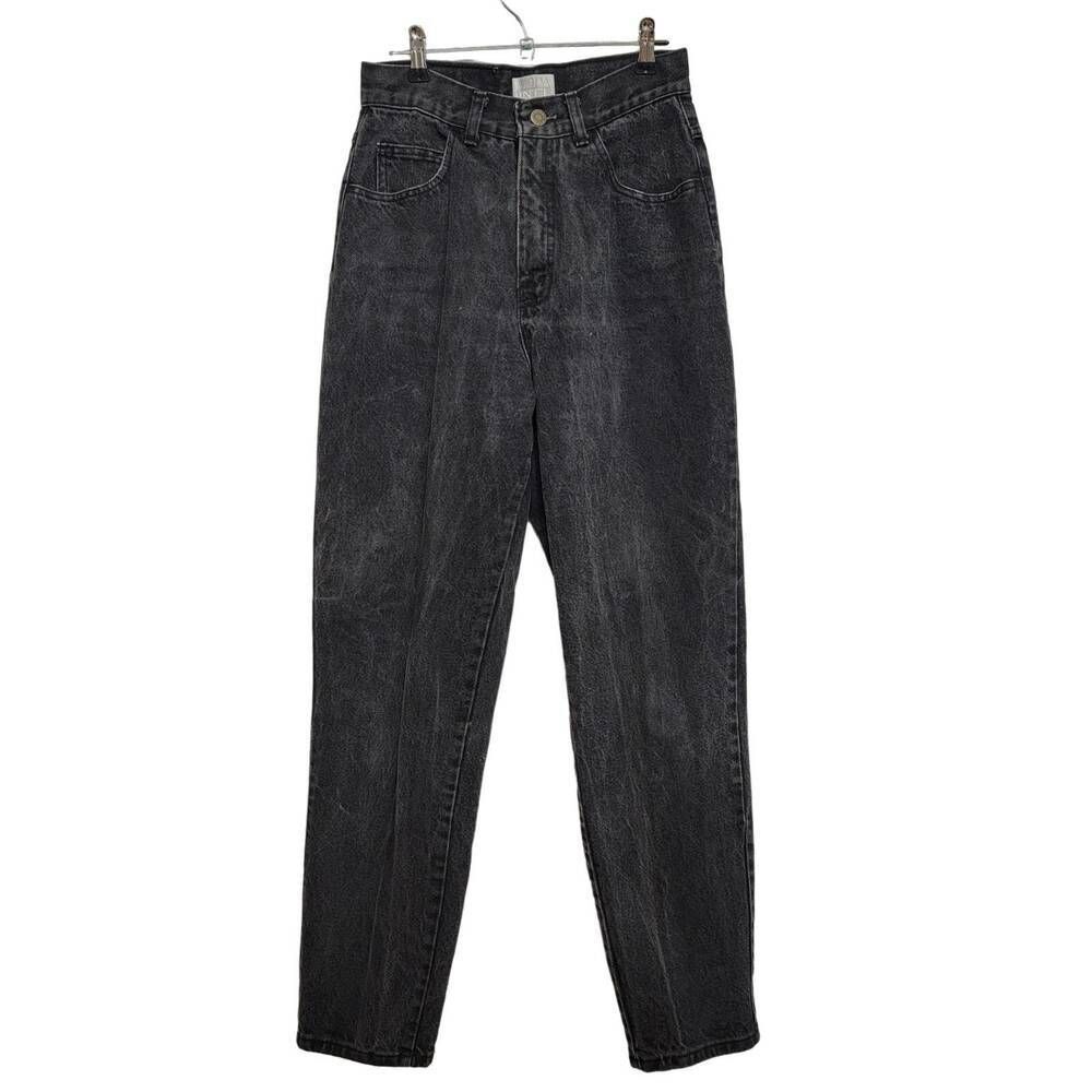 Moda International Vintage High Waist Black Jeans Zip Fly Size 6